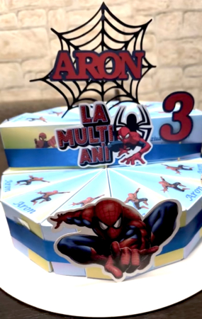 Suita de tort cu Spiderman si personalizata [27]