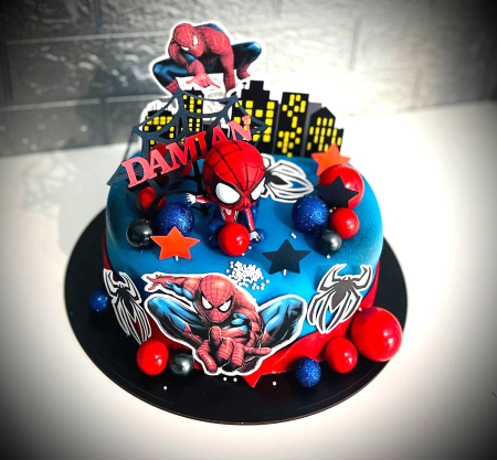 Suita de tort cu Spiderman si personalizata [30]