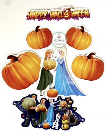 Frozen - Toppere de tort cu tematica Frozen de Halloween - carton