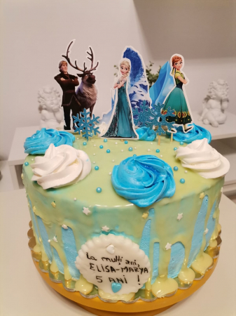Suita toppere tort cu Anna, Elsa, Kristoff, Sven și Olaf [24]