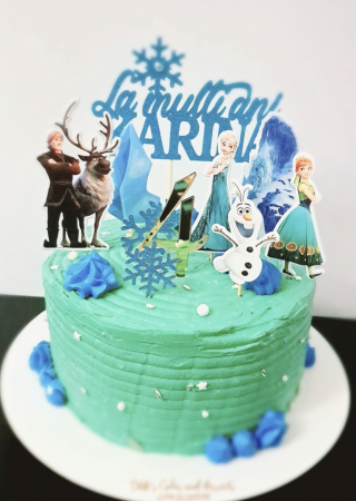 Suita toppere tort cu Anna, Elsa, Kristoff, Sven și Olaf [18]