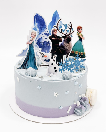 Suita toppere tort cu Anna, Elsa, Kristoff, Sven și Olaf [23]