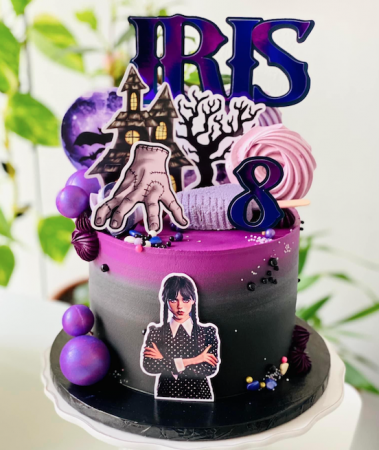 Personalizate - Toppere tort cu Wednesday pentru tort