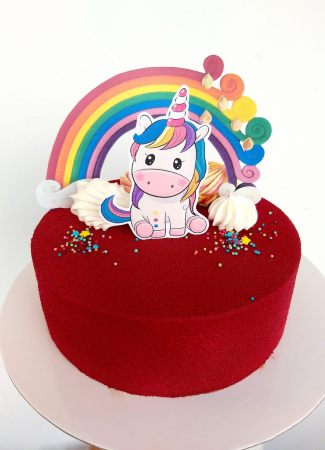 Unicorn - Topper curcubeu cu unicorn - Adamea