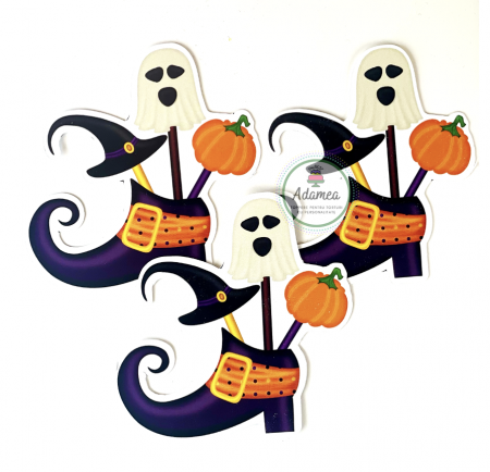 Decor  din carrton de tort cu tematica de Halloween din carton