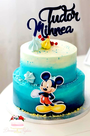 Topper de tort  personalizat cu element special din carton  premium de inalta calitate sub forma de Mickey  gata de party [1]