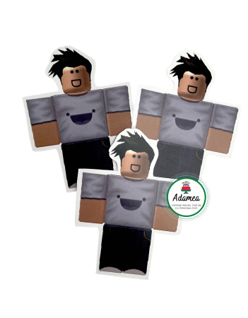 Topper de tort  personalizat cu element special din carton  premium de inalta calitate sub forma de personaj din jocul Roblox