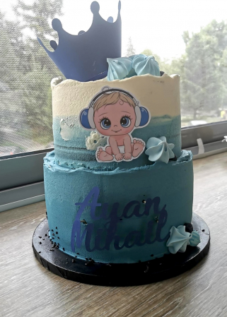 Frontal - Topper frontal cu bebe baiat