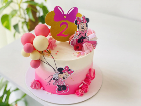 Topper frontal cu Minnie, pentru torturile cu baloane [2]