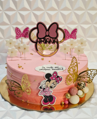 Topper frontal cu Minnie, pentru torturile cu baloane [4]