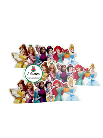 NOUTĂȚI - Topper de tort din carton cu bust de printese - Bella, Rapunzel, Elsa, Anna, Alba ca zapada, Ariel, Cenusareasa