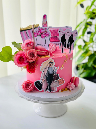 Doamne si domnisoare - Topper fashion pentru tort – Design fashionistă cu genți de designer – ADAMEA