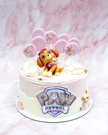 Patrula Catelusilor pentru fete - Topper pentru tort Paw Patrol cu logo pentru fetite  - Adamea