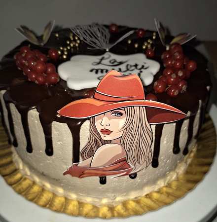Topper frontal - femeie blonda cu palarie rosie [3]