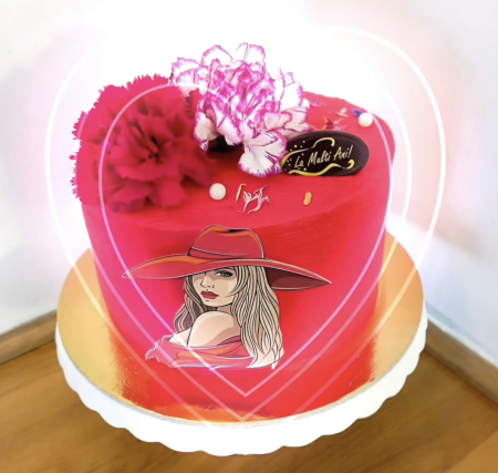 Topper frontal - femeie blonda cu palarie rosie [7]