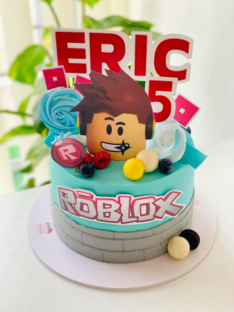 Topper de tort personalizat realizat din carton premium cu cap personaj Roblox [12]