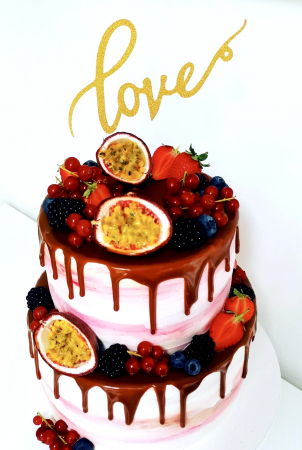 Topper love auriu glitter [2]