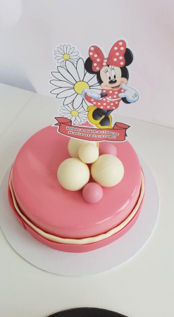 Minnie - Topper tort cu Minnie cu la multi ani