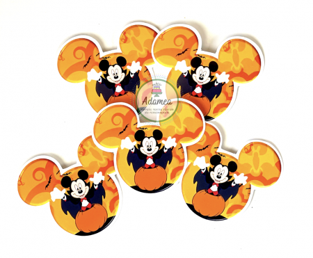 Mickey - Topper tort cu figurina din carton cap de Mickey vrajitor