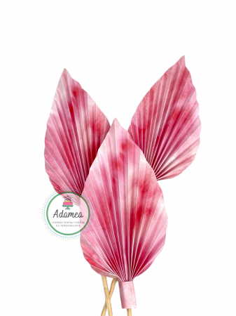 Topper de tort cu element special din carton sub forma de evantai sau frunza de palmier roz [0]