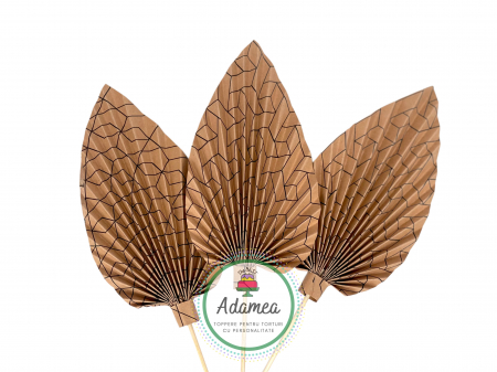 Evantaie - Frunze de palmier - Topper tort cu evantai sau frunza de palmier natur cu impletituri