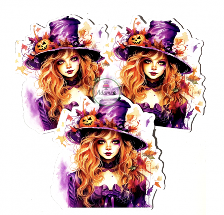 Topper cu element din carton pentru tort cu fata de Halloween