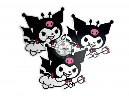 Kuromi - Topper de tort  personalizat cu element special din carton sub forma de  Kuromi tip Cupidon