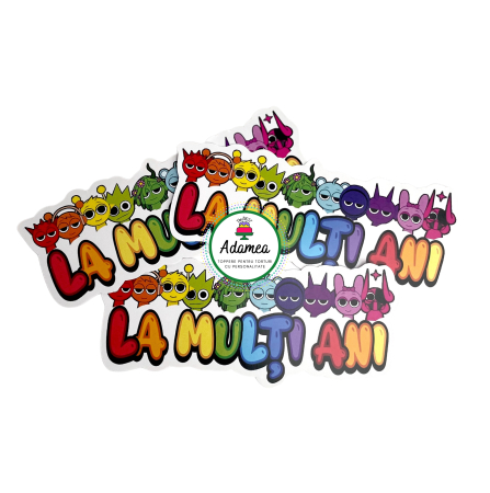 Demon Hunters & Saja Boys - Topper de tort  personalizat cu element special din carton sub forma de urare la multi ani tematica Sprunki