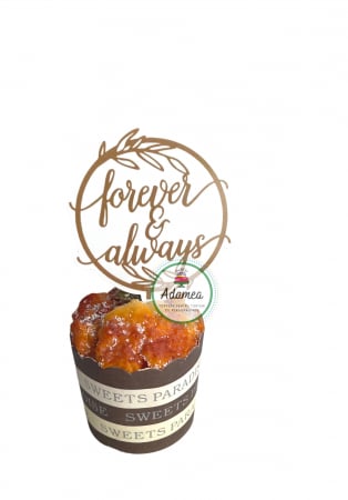 Toppere tort - Topper tort personalizat cu mesajul Forever and always