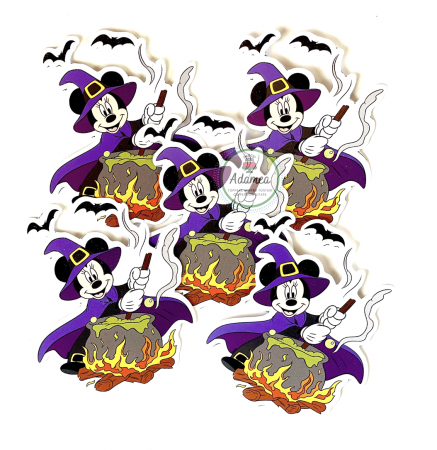 Topper Mickey vrăjitor Halloween – decor de tort amuzant din carton | Adamea