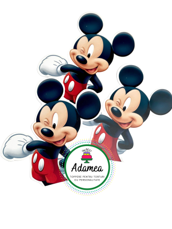 Suite - Topper de tort  personalizat cu element special din carton sub forma de Mikey hotarat