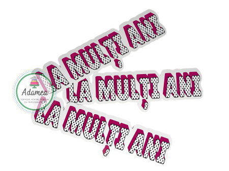 Toppere pentru tort „La mulți ani” – Design colorat L.O.L. de la ADAMEA