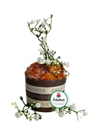 Topper de tort  personalizat cu element special din plastic cu 5 crengute de floare miresei [1]
