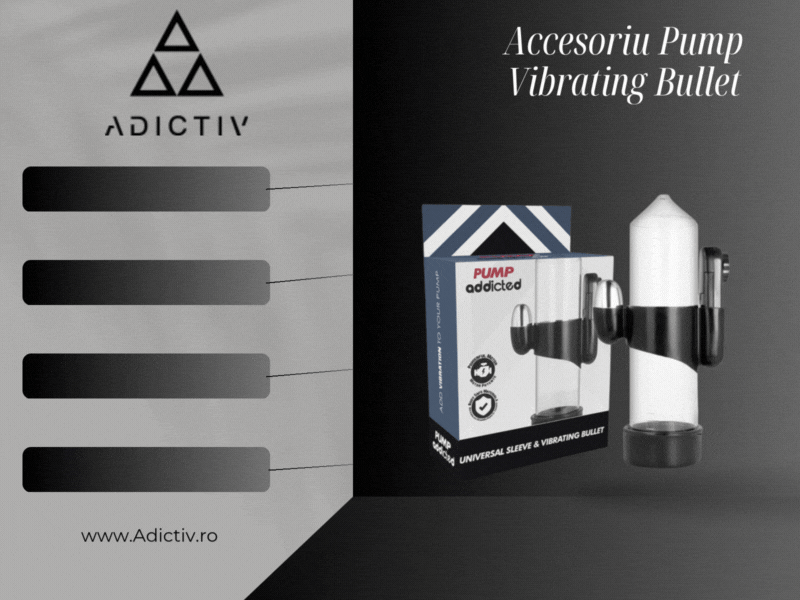 Accesoriu Pump Vibrating Bullet, pentru stimulare suplimentară, compatibil cu pompa Pump Addicted, cu vibratii reglabile [2]