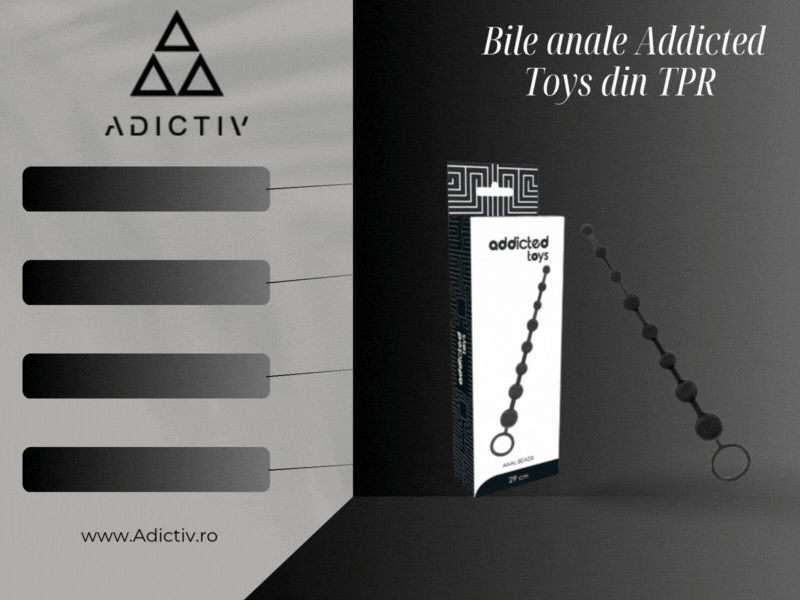 Bile anale din TPR moale si matasos, 29 cm, cu 8 bile, pentru începatori si avansati, Addicted Toys [2]