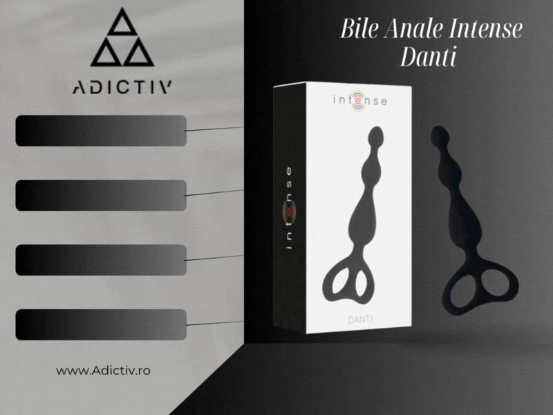 Bile  Anale Intense Danti Silicon Negru, 17.5 cm [2]