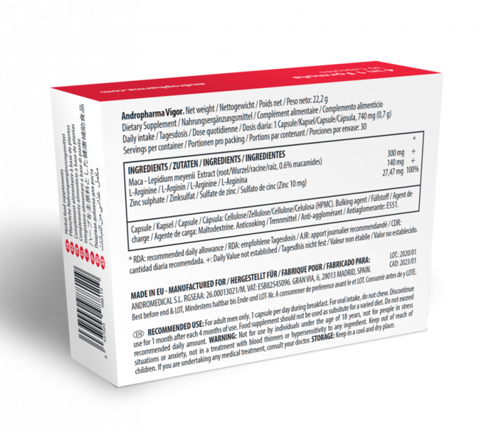 Capsule Andropharma Vigor pentru Cresterea Libido-ului Masculin si Îmbunatatirea Erectiilor - 30 Pastile [3]