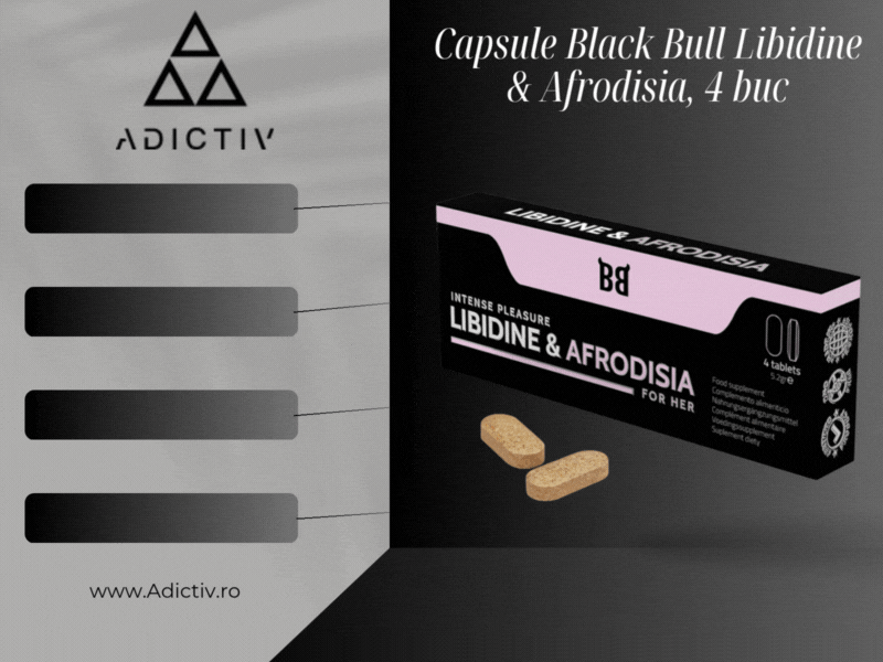 Capsule Black Bull Libidine & Afrodisia – Intensificator Natural al Placerii pentru Femei 4 buc [4]