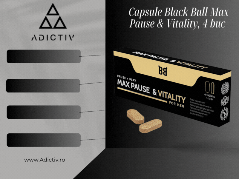 Capsule Black Bull Max Pause & Vitality – Supliment pentru Control si Performanta Masculina 4 buc [2]