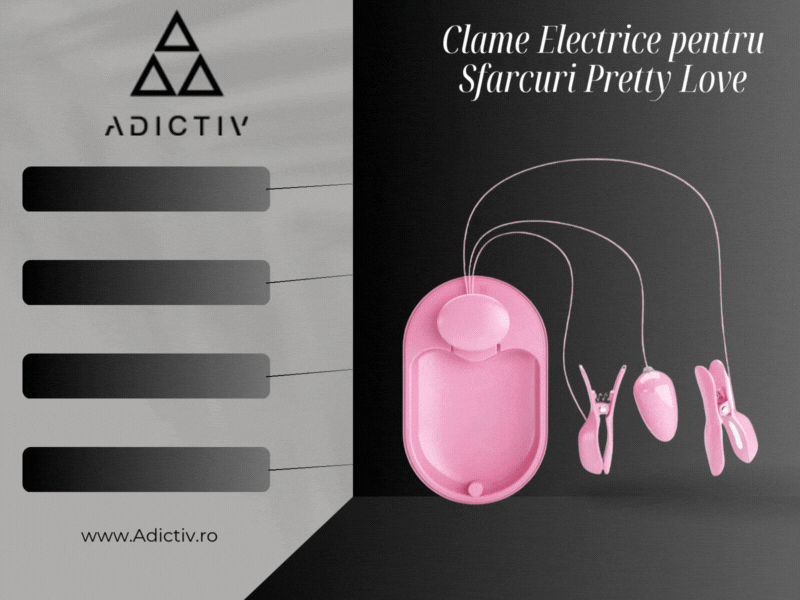 Clame Electrice pentru Sfarcuri Pretty Love, Roz, cu 12 Moduri Vibratie și 3 Functii Electrostimulare, USB Reincarcabil, din Silicon si ABS [2]
