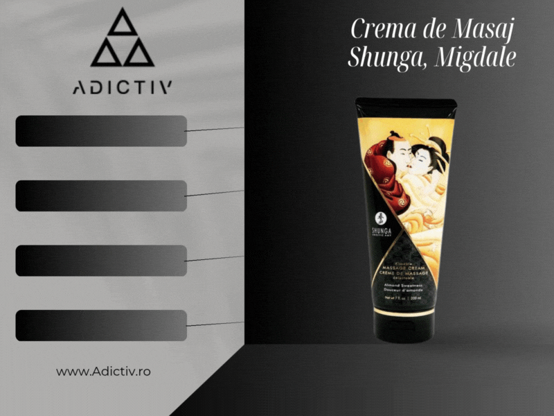 Crema de Masaj Shunga cu Aroma de Migdale Dulci, 200 ml, Hidrateaza si Catifeleaza Pielea [2]