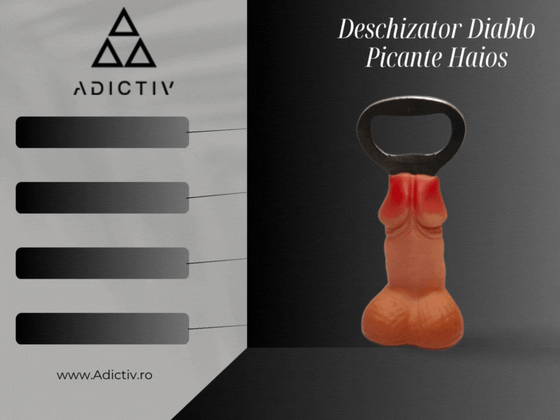 Deschizator sticla in forma de penis realist Diablo Picante, compact [2]