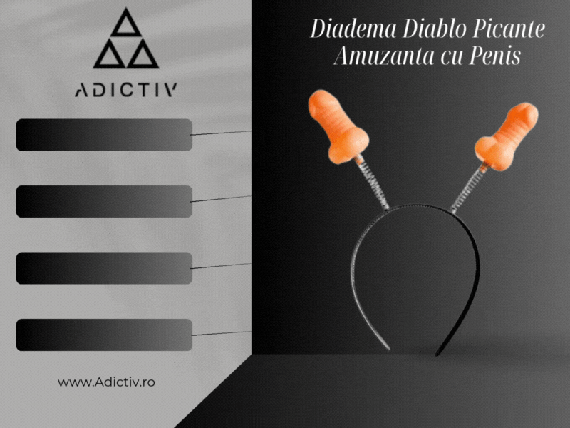 Bentita amuzanta cu arcuri si 2 penisuri, Diablo Picante, negru si culoarea pielii, marime universala [2]