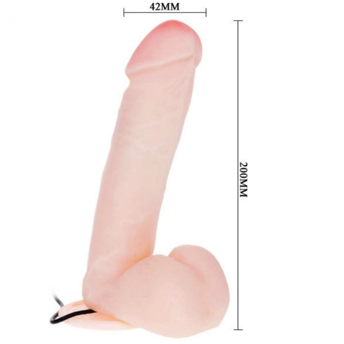 Dildo Baile  Realist cu Vibratie si Ventuza 20 cm [5]