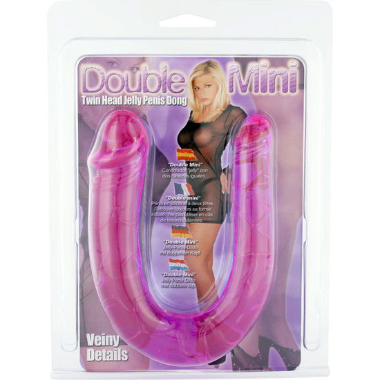 Dildo Dublu Seven Creations din Gelatina Flexibila Roz, 30 cm – Placere Intensa si Versatilitate [3]