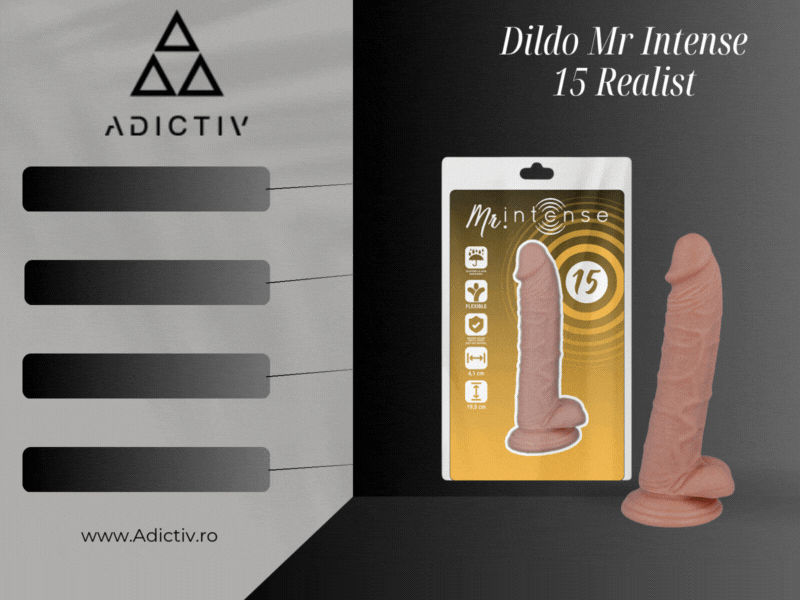 Dildo Mr Intense 15 Realist Flexibil cu Ventuza Natural 19.5 cm [2]