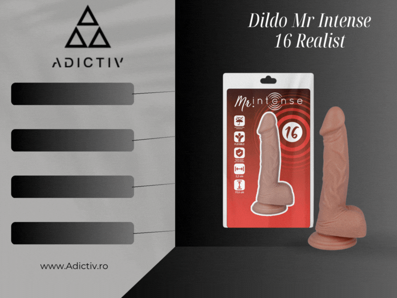 Dildo Mr Intense 16 Realist Flexibil cu Ventuza Natural 19.6 cm [2]