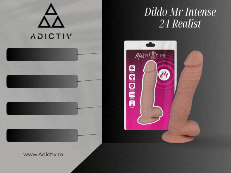 Dildo Mr Intense 24 Realist Flexibil cu Ventuza Natural 21 cm [2]
