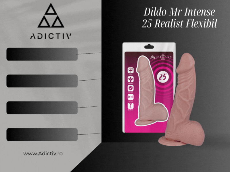 Dildo Mr Intense 25 Realist Flexibil cu Ventuza Natural 21.8 cm [2]