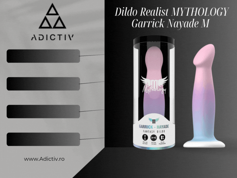 Dildo Realist MYTHOLOGY Garrick Nayade M – SiliconPremium, 16,5 cm, Flexibil, cu Baza cu Ventuza [2]